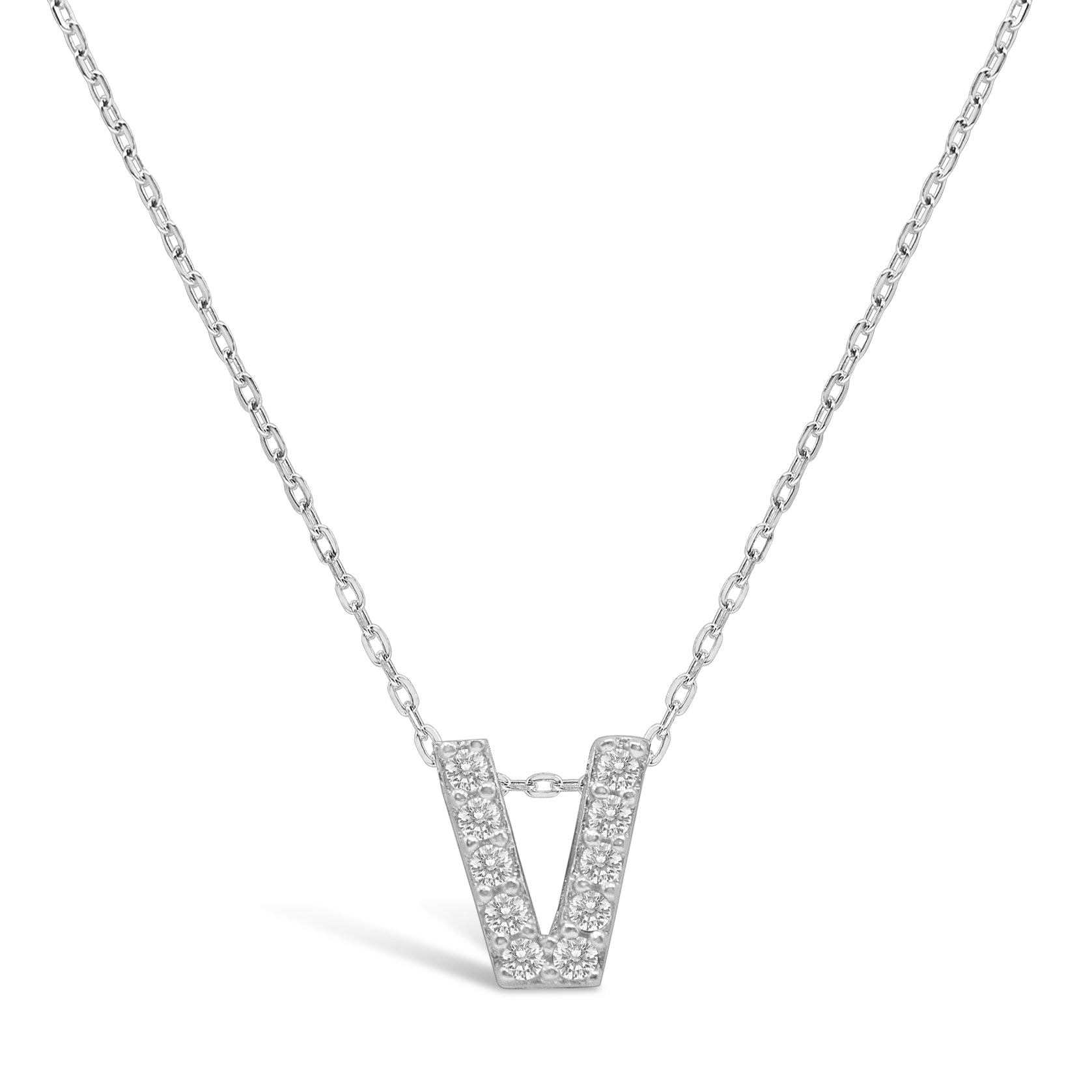 Stia Letter of Mine - Let it Shine Pave Initial Necklaces - Silver - Juli's Wearable Art
