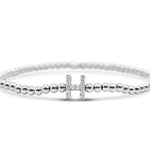 Stia Letter of Mine - Let it Shine Stretch Silver Bracelets - Juli's Wearable Art