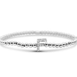Stia Letter of Mine - Let it Shine Stretch Silver Bracelets - Juli's Wearable Art