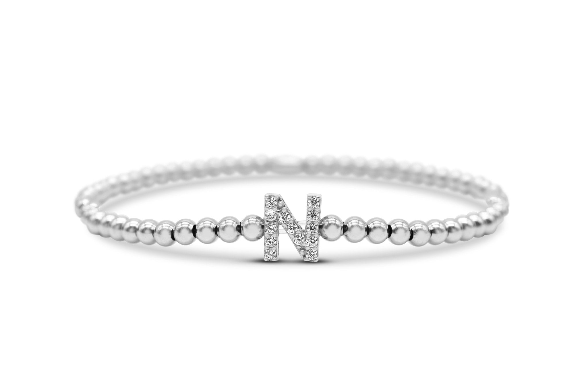 Stia Letter of Mine - Let it Shine Stretch Silver Bracelets - Juli's Wearable Art