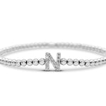Stia Letter of Mine - Let it Shine Stretch Silver Bracelets - Juli's Wearable Art