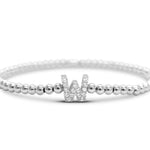 Stia Letter of Mine - Let it Shine Stretch Silver Bracelets - Juli's Wearable Art