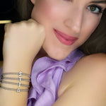 Stia Letter of Mine - Let it Shine Stretch Silver Bracelets - Juli's Wearable Art