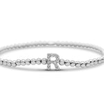 Stia Letter of Mine - Let it Shine Stretch Silver Bracelets - Juli's Wearable Art