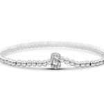 Stia Letter of Mine - Let it Shine Stretch Silver Bracelets - Juli's Wearable Art