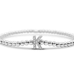 Stia Letter of Mine - Let it Shine Stretch Silver Bracelets - Juli's Wearable Art