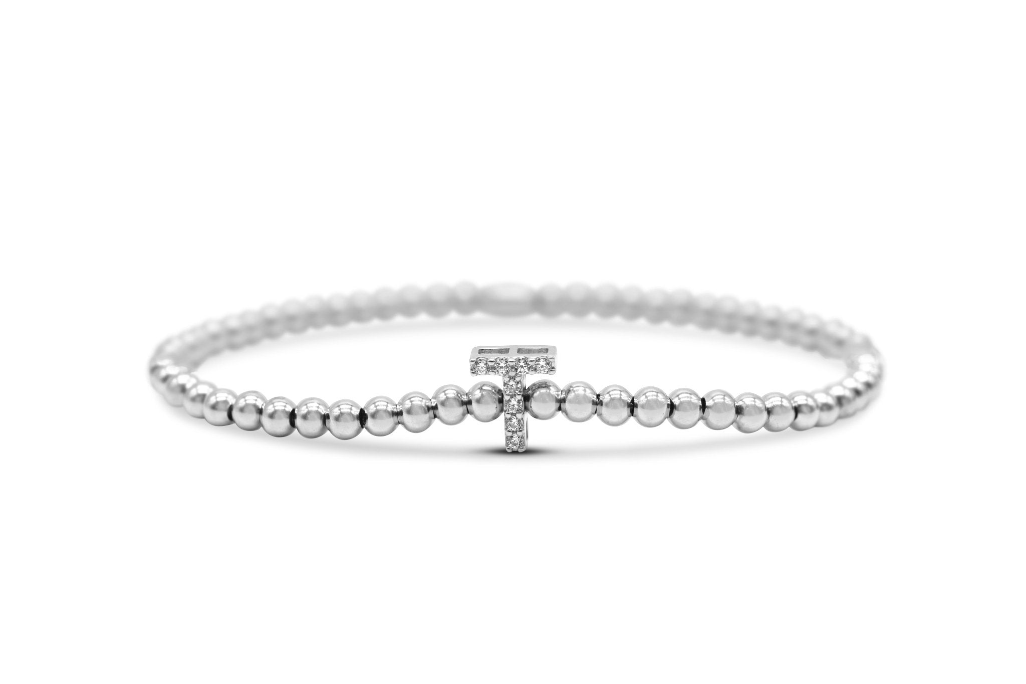 Stia Letter of Mine - Let it Shine Stretch Silver Bracelets - Juli's Wearable Art