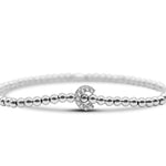 Stia Letter of Mine - Let it Shine Stretch Silver Bracelets - Juli's Wearable Art