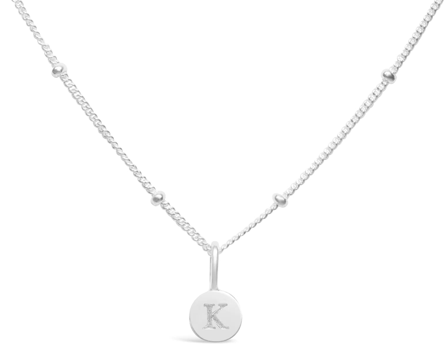 Stia Mini Love Letter Necklaces in Silver - Juli's Wearable Art