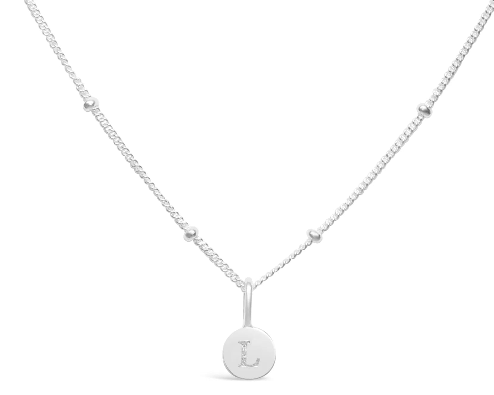 Stia Mini Love Letter Necklaces in Silver - Juli's Wearable Art