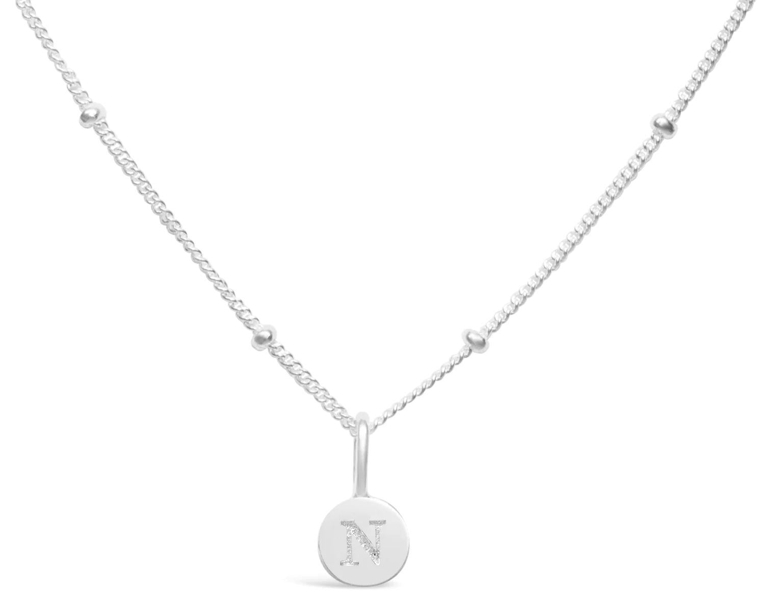 Stia Mini Love Letter Necklaces in Silver - Juli's Wearable Art