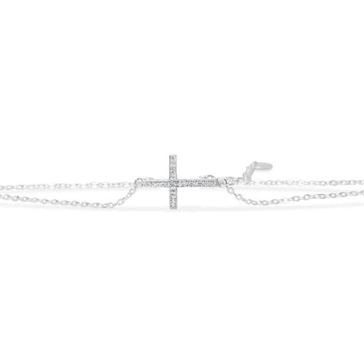 Stia Pavé Cross Anklet - Juli's Wearable Art