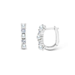 Stia Pearl/CZ Huggie Earrings – Gold or Silver - Juli's Wearable Art