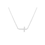 Stia Sideways Plain Cross Necklaces - Juli's Wearable Art