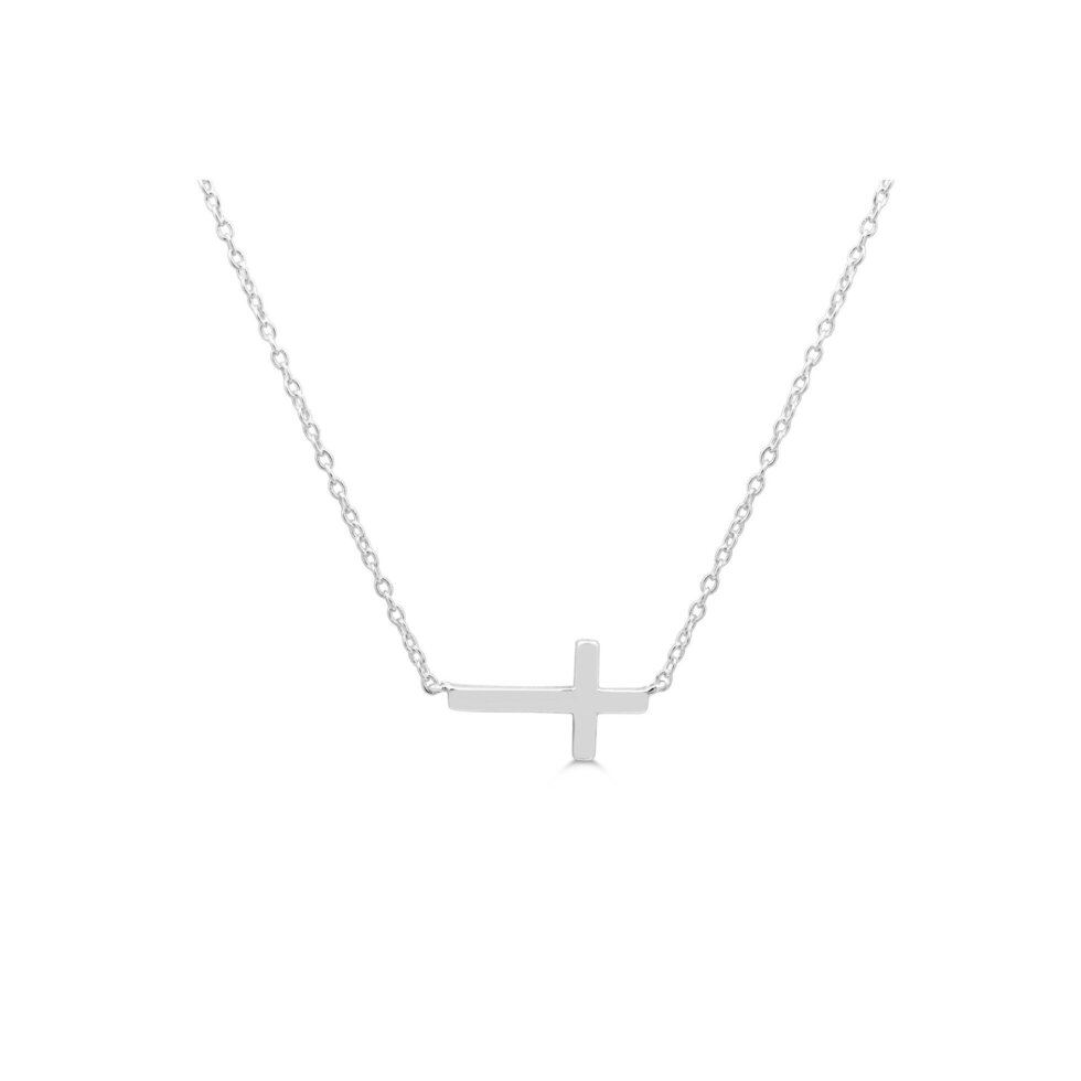 Stia Sideways Plain Cross Necklaces - Juli's Wearable Art