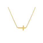 Stia Sideways Plain Cross Necklaces - Juli's Wearable Art