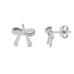 Stia Simple Bow Stud Earrings – Gold or Silver - Juli's Wearable Art