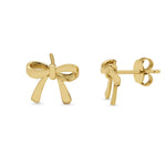 Stia Simple Bow Stud Earrings – Gold or Silver - Juli's Wearable Art