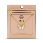 Stia Spread Your Wings Butterfly - MOP Necklace - Juli's Wearable Art