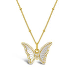 Stia Spread Your Wings Butterfly - MOP Necklace - Juli's Wearable Art