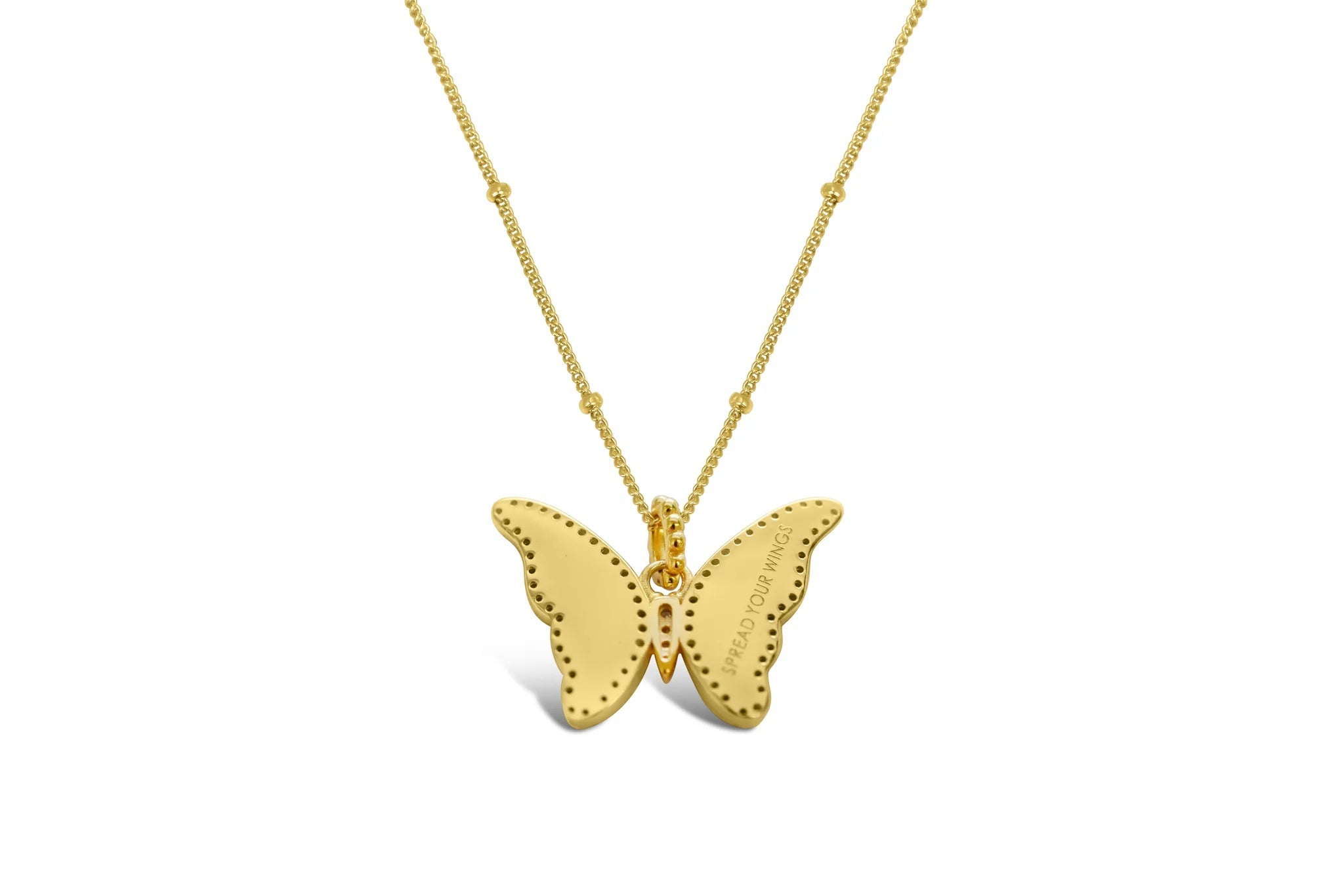 Stia Spread Your Wings Butterfly - MOP Necklace - Juli's Wearable Art