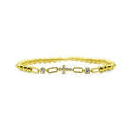 Stia Unchained - STRETCH WITH CHAIN - Clear CZ Bezel Cross - Juli's Wearable Art