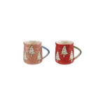Stoneware Christmas Tree Mugs - Juli's Wearable Art