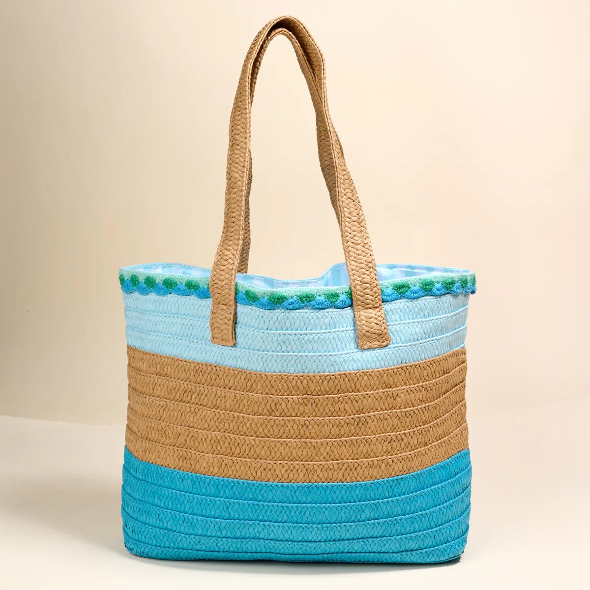 Straw & Sun Tote | Coastal Breeze