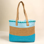 Straw & Sun Tote | Coastal Breeze - Juli's Wearable Art