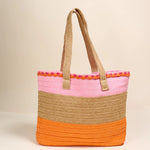 Straw & Sun Tote | Tropical Sunset - Juli's Wearable Art