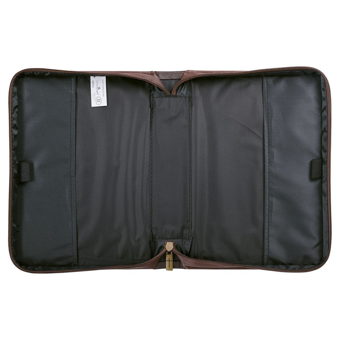 Strength and Defense Walnut-Brown Faux Leather Classic Bible Cover | Exodus 15:2 - Juli's Wearable Art