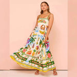 "Summer Inspired" High - Waist Maxi Dress - Juli's Wearable Art