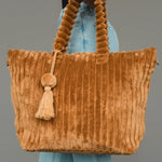 Super Soft Ribbed Tote Bag | Mustard - Juli's Wearable Art