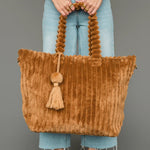 Super Soft Ribbed Tote Bag | Mustard - Juli's Wearable Art