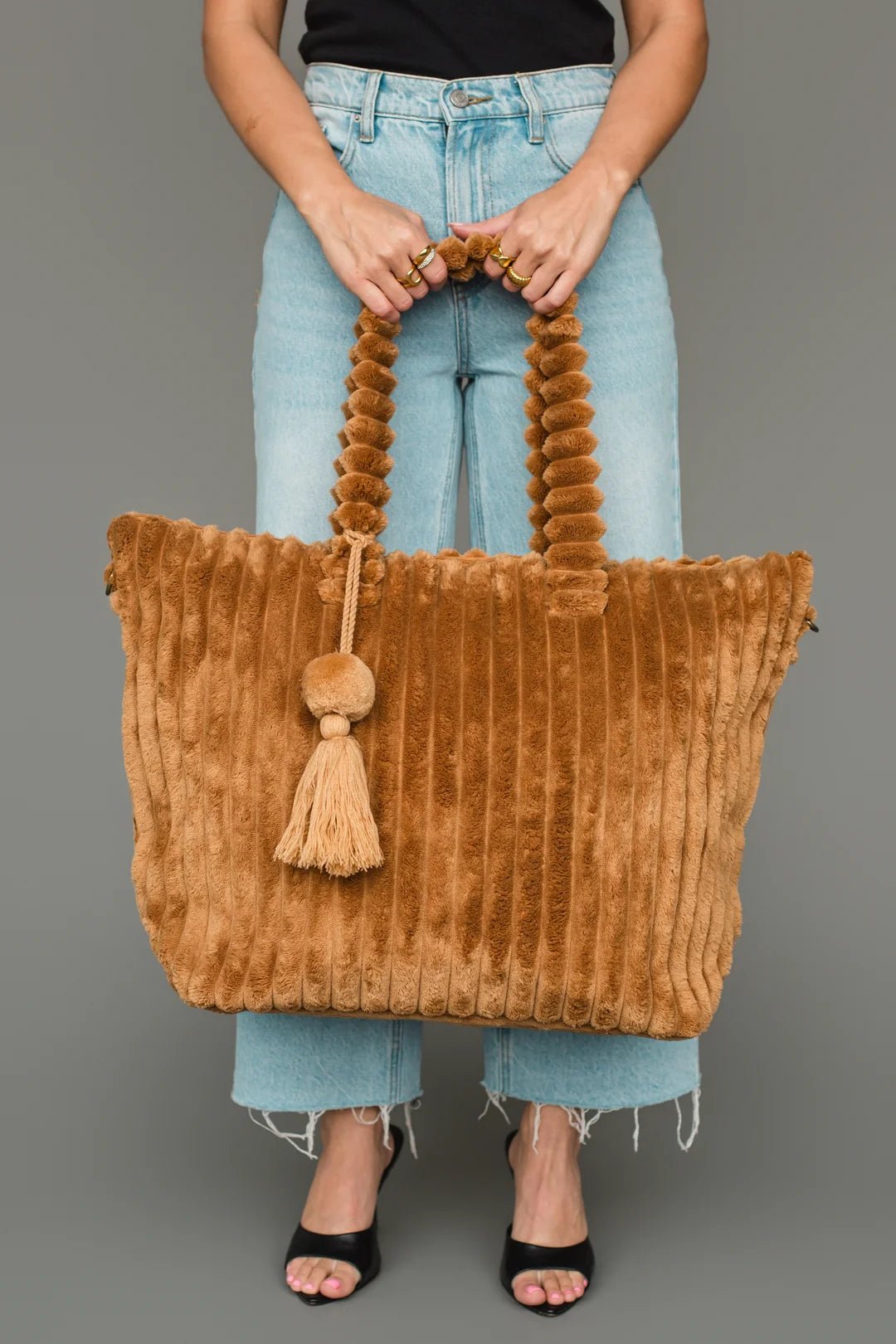 Super Soft Ribbed Tote Bag | Mustard - Juli's Wearable Art