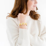 Susan Shaw Bee Cuff Bracelet | Gold - Juli's Wearable Art