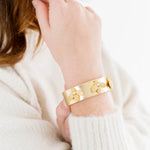 Susan Shaw Bee Cuff Bracelet | Gold - Juli's Wearable Art