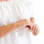 Susan Shaw Bee Paperclip Bracelet | Gold - Juli's Wearable Art