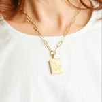 Susan Shaw Bird Bam Mahjong Medium Paperclip Necklace | Gold - Juli's Wearable Art
