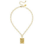 Susan Shaw Bird Bam Mahjong Medium Paperclip Necklace | Gold - Juli's Wearable Art