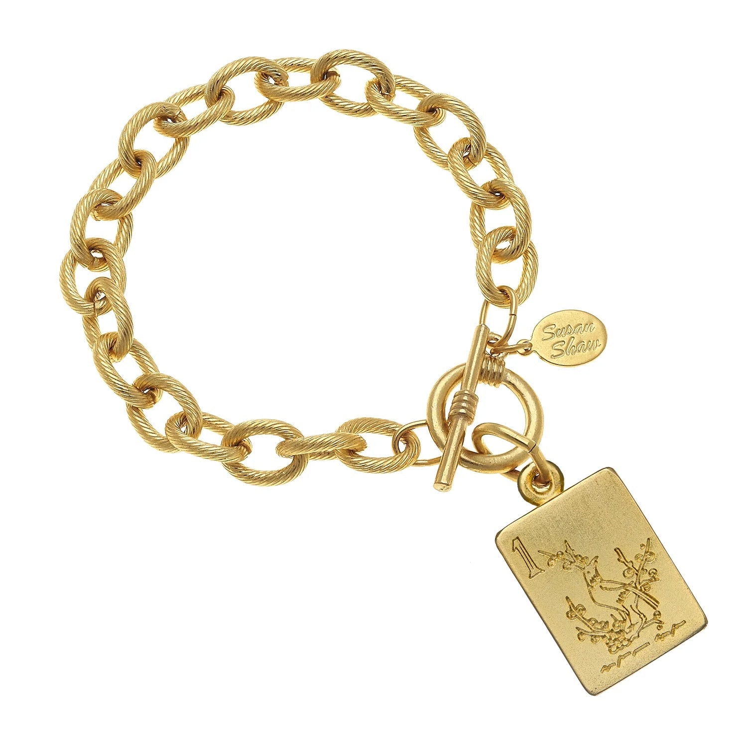 Susan Shaw Bird Bam Mahjong Toggle Bracelet - Juli's Wearable Art
