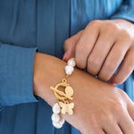 Susan Shaw Butterfly Pearl Bracelet | Gold - Juli's Wearable Art