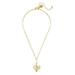 Susan Shaw Gold Heart Paperclip Necklace - Juli's Wearable Art