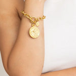 Susan Shaw Gold USA 250 Coin Heavy Chain Toggle Bracelet - Juli's Wearable Art