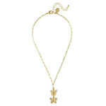 Susan Shaw Hannah Butterfly Paperclip Necklace | Gold - Juli's Wearable Art