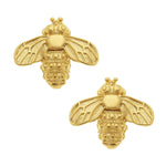 Susan Shaw Honey Bee Stud Earrings | Gold - Juli's Wearable Art