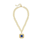 Susan Shaw Madeline Necklace | Navy Blue French Glass - Juli's Wearable Art