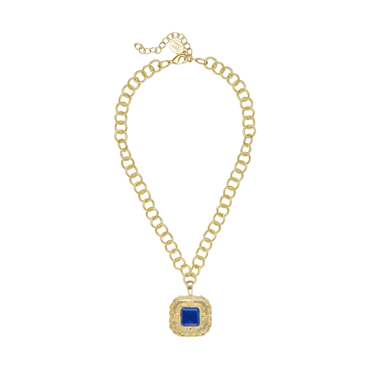 Susan Shaw Madeline Necklace | Navy Blue French Glass - Juli's Wearable Art