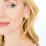 Susan Shaw Magnolia Stud Earrings - Juli's Wearable Art