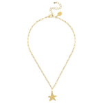 Susan Shaw Petite Star Paperclip Necklace | Gold - Juli's Wearable Art